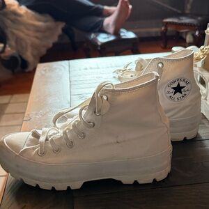 Converse Women's White High-Top Canvas Sneakers